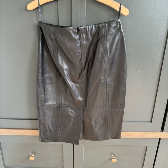 Talbots Black 100% Luxe Leather Skirt • 4 • NWT - Picture 6 of 10